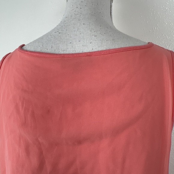 Vince Camuto Blouse Women Medium Pink Sleeveless Tiered Tank Top - Picture 9 of 11